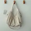Bolsa de tecido leve de grande capacidade para mulheres, nova bolsa tote de ombro único, bolsa de mão simples da moda, bolsa transversal casual para viagem