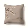 Funda de Almohada Geométrica de Rama de Hoja para Sofá, Funda de Cojín de Oficina de un Solo Lado, Funda de Almohada para Sala de Estar, Funda de Almohada Lumbar para Ciclismo