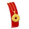 Colgante de Oro Arena Vietnamita Dragón y Fénix con Ondas de Agua Murciélago Hebilla de Seguridad Joyería al por Mayor Cadena para Suéter