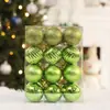 Bolas natalinas banhadas transfronteiriças, bolas brilhantes, bolas cor-de-rosa, bolas foscas, pingentes decorativos coloridos para árvore de Natal em caixa, bolas de Natal