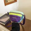 Bolso Cruzado de Hombro Único con Bloques de Color para Mujer, Bolso de Pecho Ligero Impermeable, Bolso Elegante con Múltiples Compartimentos para Teléfono Móvil, Bolso Casual Lindo