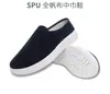 Atacado do Fabricante Sapatos de Trabalho Anti-Estáticos Sem Poeira Sapatos de PVC com Quatro Furos Sola Macia Spu Lona Espessa Antiderrapante Sapatos Estáticos
