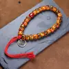 Xizang Hueso de Yak Tallado Sonriente A- Dang Pulsera de Mano Estilo Xizang Wen Jugar Huang Caishen Accesorios Pulsera