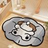 Alfombrillas de Piso con Forma Especial de Dibujos Animados Lindos, Alfombrillas de Piso Absorbentes Antideslizantes para Baño, Felpudos para Puerta de Baño, Felpudos para Entrada, Alfombrillas de Piso Resistentes a Manchas y al Desgaste