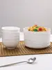 Plato Blanco Hondo para Uso Doméstico, Nuevo Modelo 2026, Hermoso Plato de Porcelana Ósea para Salteados