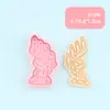Serie Cena a la Luz de las Velas Molde 3D para Galletas, Molde de Repujado para Fondant de Galletas, Vela, Copa de Vino y Plato de Cena, Horneado Creativo