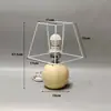 Kit de Materiales DIY para Set de Lámpara de Mesa Tejida Hecha a Mano, Lámpara de Madera Maciza, Marco de Hierro Metálico, Accesorios para Base de Lámpara de Mesa de Cuadrícula de Abuela