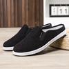 Verão Sapatos de Pano Velho Pequim Chinelos Masculinos Casuais Respiráveis Versátil Tênis Slip-on Sem Salto Meio Suporte Sapatos Masculinos Antiderrapantes