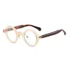 Gafas de Prescripción Artísticas Lisas Estilo Hong Kong Personalizadas para Hombres y Mujeres 8673 Punk Retro Tr Montura Redonda Marco de Gafas sin Graduación