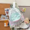 Polvo Jelly Leche de Fresa Gato Azul Suave Huhu Mochila Pequeña Chica Dulce Filtro Malvavisco Mochila de Viaje en Grupo para Estudiantes