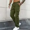 2026 Amazon Verano para Hombre Estilo Callejero Americano Versátil Múltiples Bolsillos Pantalones Casuales de Moda Sueltos Pantalones Cargo En Stock
