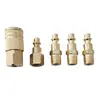 Conector rápido sul-americano 1/4NPT Conjunto americano de cinco peças 2 dentes internos e externos tipo pagoda 5 Peças embalagem blister ferro cobre galvanizado