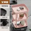 Mesa de Café Estilo Nuevo Mahjong, Estante para Tés, Estante de Almacenamiento para Mesa de Mahjong, Mesa Auxiliar Pequeña, Mesa de Té Móvil para Jugar Cartas en la Sala de Juegos