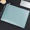 Bolsa de Documentos com Zíper A4 Logotipo Corporativo Personalizado Bolsa de Armazenamento de Couro Bolsa de Documentos de Couro Tipo Puxar Bolsa de Armazenamento para Tablet