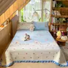 2026 Nuevo Estilo Terciopelo de Leche Acolchado Encaje Cubre Cama Falda de Cama Juego de Tres Piezas Sábana Cama Aireado Doble Capa Gasa Encaje Cubre Cama Individual