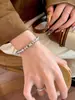 Pulsera Xiaohongshu Shijia de Perlas con Hebilla Letra H para Mujer, Diseño Sencillo, Joyería de Nicho, Tendencia Personalizada