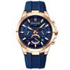 Reloj Deportivo de Cuarzo Multifuncional para Hombre Reward Correa de Silicona Suave para la Piel Tres Ojos Seis Agujas 24 Horas Reloj para Hombre