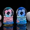 Isla Estrellada Mar Bola de Cristal Brillante Caja de Música de Dibujos Animados para Niños - Un Regalo de Cumpleaños para Niños y Niñas, Manualidad para Estudiantes