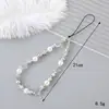 Corrente de Celular Novo Estilo, Cordão de Celular, Pingente de Laço de Pérola com Contas, Acessório de Corrente, Pingente de Chaveiro