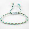 Pulsera colorida simple pequeña fresca tejida a mano pulsera de algodón trenzado pulsera geométrica europea y americana