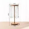 Soporte de exhibición de collar color nogal, Colgador de cadena para suéteres, Estante de almacenamiento de pulseras para artículos pequeños de puesto de mercado nocturno, Estante de almacenamiento de joyas