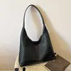 Textura de moda casual transfronteriza 2026 nuevo otoño patrón tejido simple bolso tote de gran capacidad bolso de mano bolso de hombro