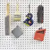 Accesorios para tablero de clavijas transfronterizos espaciado entre agujeros 2.5cm gancho de metal gancho de estante de almacén de supermercado gancho de herramienta venta al por mayor