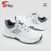 Sapatos de golfe masculinos de cano baixo sola plana botão giratório respirável antiderrapante treinamento lazer antiderrapante lateral tênis impermeáveis