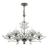 Lámpara de Araña Estilo Francés, Lámpara de Vela de Cristal, Iluminación Retro para Comedor, Lámpara de Vela Minimalista Moderna Estilo Americano para Sala de Estar