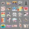 50 Pegatinas Creativas de Gimnasia Deportiva Impermeables Graffiti Modernas para Computadora, Equipaje, Cuaderno, Decoración DIY