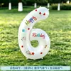 Balões de Número para Aniversário de Menino, Montagem de Cena Atmosférica e Cerimonial, Adereços para Fotos ao Ar Livre, Decorações para o Primeiro Aniversário de Menina