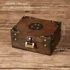 Caja de Madera Estilo Chino con Personaje Feliz Caja de Joyería Vintage Caja de Madera Vestido Antiguo Atrezo para Cine y Televisión Caja de Tocador de Dote Caja de Almacenamiento Antigua