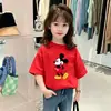 2026 Ropa Nueva para Niños Verano Camisa de Manga Corta para Niñas Tops Camiseta Camiseta de Manga Corta para Niñas Algodón Puro Ropa de Verano para Niños