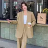 Traje Morado para Mujer Otoño e Invierno 2025 Nuevo Cárdigan Multicolor Opcional Talla Grande Traje Holgado Traje de Mujer