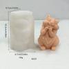 Molde de Silicona para Velas de Conejo y Ardilla, Molde de Yeso para Adorno de Piedra Difusora de Animales Tridimensional