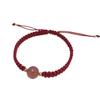 Novo 2022 Pulseira de Contas da Sorte de Obsidiana para Homens, Pulseira de Cristal Morango Vermelho para Mulheres, Pulseira Trançada de Casal