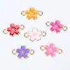 Sakura Accesorios Lindos Colgante Creativo Doble Colgante Aleación con Goteo de Aceite Accesorios de Joyería Pendientes Pulsera Collar DIY Venta al por Mayor