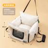 Transportadora de Mascotas 2 en 1 para Coche, Cama para Perros, Cojín para Asiento de Pasajero, Cama de Coche de Seguridad para Viajes al Aire Libre, Cama para Gatos, Transfronterizo