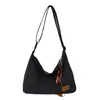 Bolso de Lona Nuevo a Cuadros para Mujer, Gran Capacidad, Bolso de Hombro Casual Simple de Nicho Moderno, Bolso de Viaje a la Moda