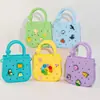 Nuevo Bolso Perforado DIY Monedero Bolsa de Playa de Silicona Bolso de Hombro Cruzado Mini Linda Bolsa de Almacenamiento