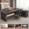 Mesa de escritório, mesa executiva, conjunto de mesa e cadeira de escritório, design simples e moderno, estação de trabalho para funcionários, mesa para uma pessoa, mesa de computador