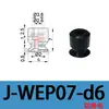 Taozhuo Ventosa de Vacío J-Wep06-D10 J-Wep07-D30 Goma Negra Antiestática Boquilla de Ventosa de Vacío