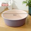 Tazón de Plástico de Color Contrastante para el Hogar Tazón para Lavandería Lavabo Grande Dormitorio de Estudiantes Tazón Grueso para Lavar Pies