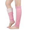 Calcetines de Lana Japoneses con Forro Polar Cálidos Apilados Calentador de Piernas para Mujer Calentador de Pies Calentador de Piernas Trenzado de Punto Transfronterizo