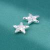 Plata s925 estilo coreano moda martillado cinco puntas estrella cuentas estrella accesorios para manualidades cordón trenzado cuerda accesorios de plata material