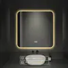 Espelho Inteligente Quadrado Tmall Elf Anti-Embaçante Montado na Parede Espelho de Banheiro Luminoso LED Espelho de Banheiro com Indução e Luz