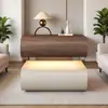 Mesa de Cabeceira Flutuante com Duas Gavetas Cor de Noz Design Moderno Minimalista Sem Puxadores Armário de Armazenamento ao Lado da Cama