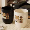 Cubo de basura estilo Mid-Century para el hogar, Cesto de basura de aspecto elegante, Conveniente multiusos para dormitorio, sala de estar, baño