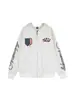 Sudadera con capucha bordada de estrellas y letras a rayas estilo americano para hombre y mujer, cárdigan chaqueta versátil casual holgado de otoño 2026