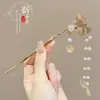 Pente de franja floral estilo antigo para mulheres, novo pente moderno estilo chinês para coques, pente simples Hanfu cheongsam, acessório de cabelo, ornamento de cabelo